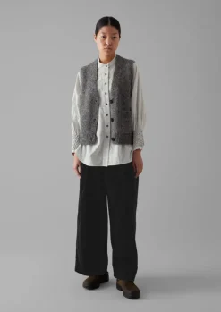 Discount Cotton Alpaca Button Through Tank Women Knitwear