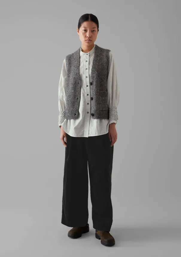 Discount Cotton Alpaca Button Through Tank Women Knitwear