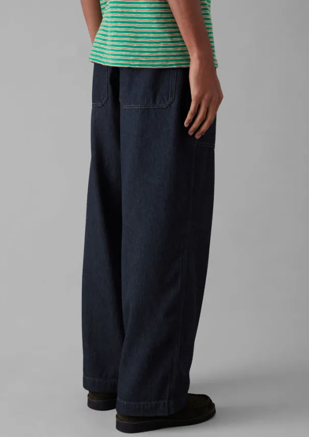 Hot Cotton Hemp Denim Cargo Trousers Denim|Trousers