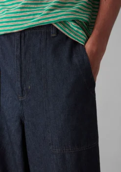 Hot Cotton Hemp Denim Cargo Trousers Denim|Trousers