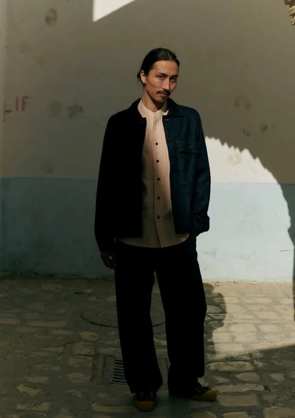 Outlet Cotton Hemp Denim Jacket Denim|Workwear