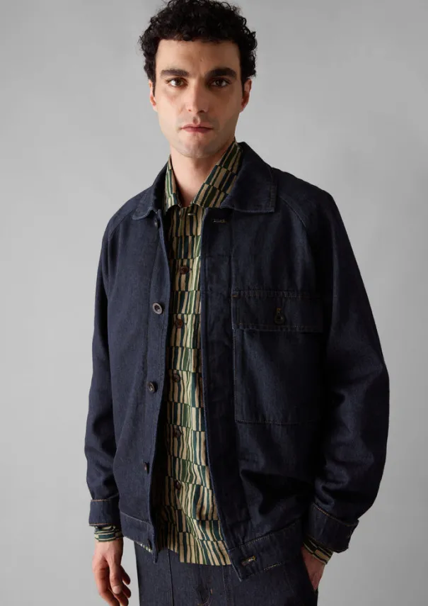 Outlet Cotton Hemp Denim Jacket Denim|Workwear