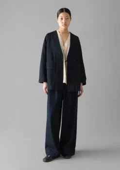 Discount Cotton Hemp Denim Wide Leg Trousers Women Denim|Workwear