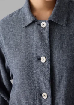 Hot Cotton Linen Twill Shirt Women Linen|Loungewear