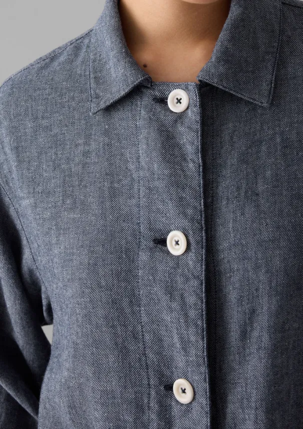 Hot Cotton Linen Twill Shirt Women Linen|Loungewear