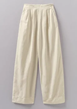 Cotton Linen Wide Leg Trousers Women Linen|Trousers