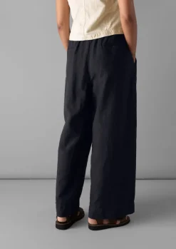 Cotton Linen Wide Leg Trousers Women Linen|Trousers