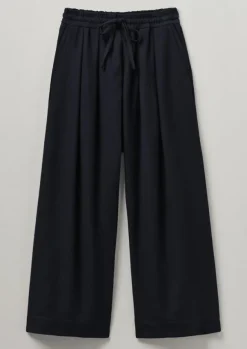 Outlet Cotton Wool Herringbone Pull On Trousers Women Trousers