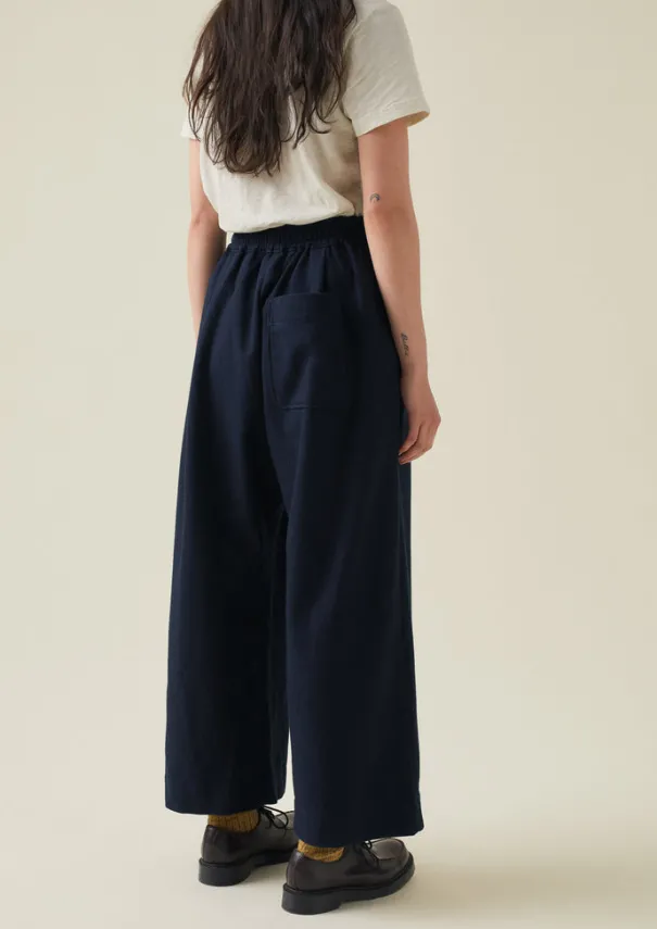 Outlet Cotton Wool Herringbone Pull On Trousers Women Trousers