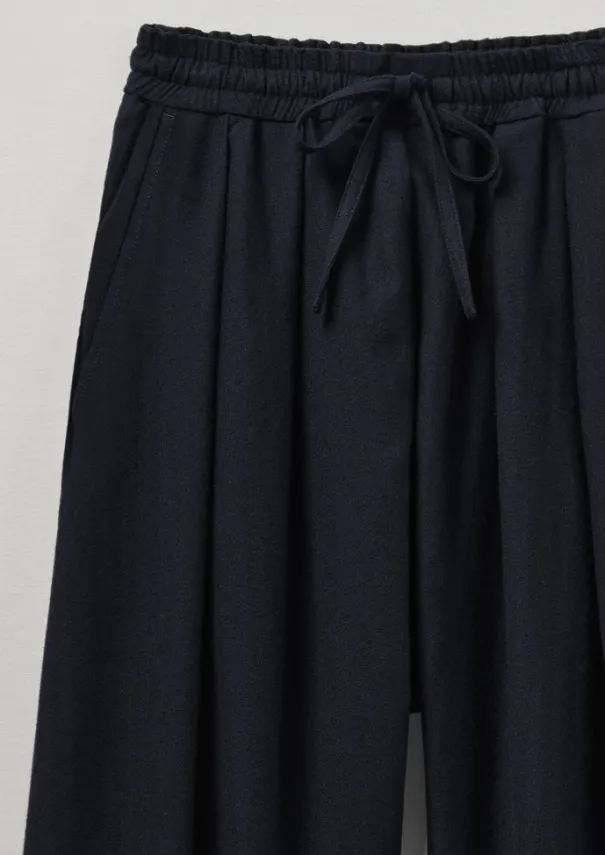 Outlet Cotton Wool Herringbone Pull On Trousers Women Trousers