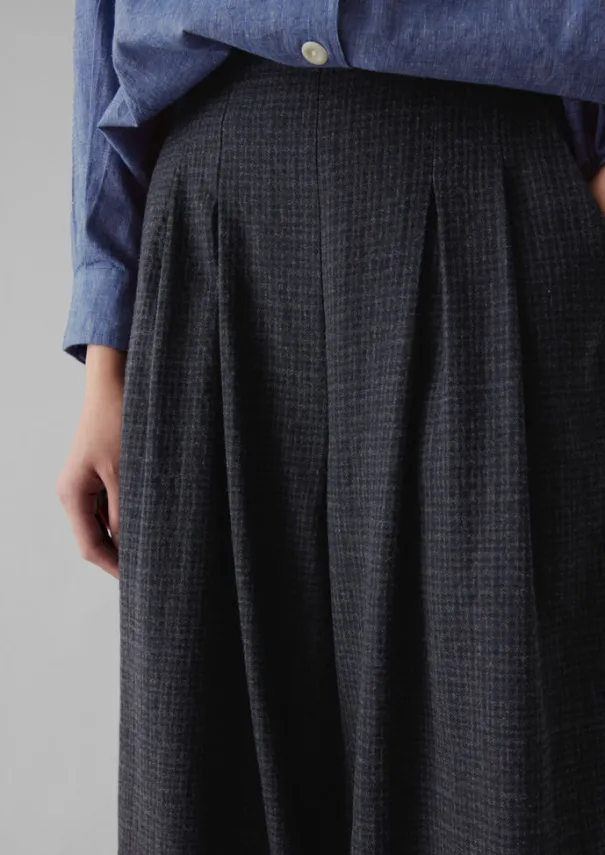 Outlet Cotton Wool Pleat Front Trousers Women Trousers