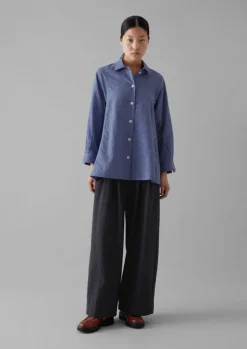 Outlet Cotton Wool Pleat Front Trousers Women Trousers