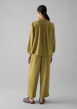 Crinkle Cotton Pyjamas Women Nightwear