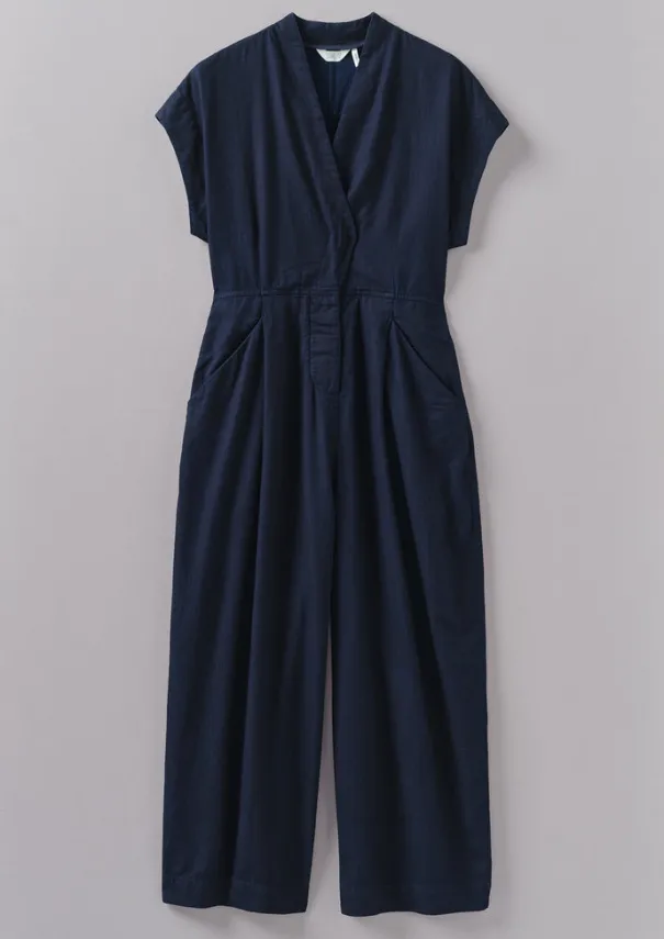 Cross Front Twill Jumpsuit Women Jumpsuits|Trousers