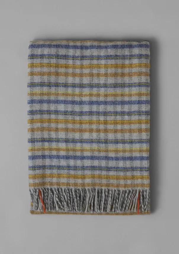 Dashed Check Wool Blanket Textiles|Blankets & Throws