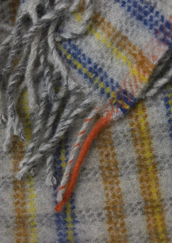 Dashed Check Wool Blanket Textiles|Blankets & Throws
