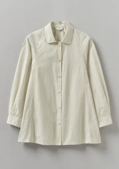 Dash Stripe Cotton Shirt Women Shirts|Tops & Tees