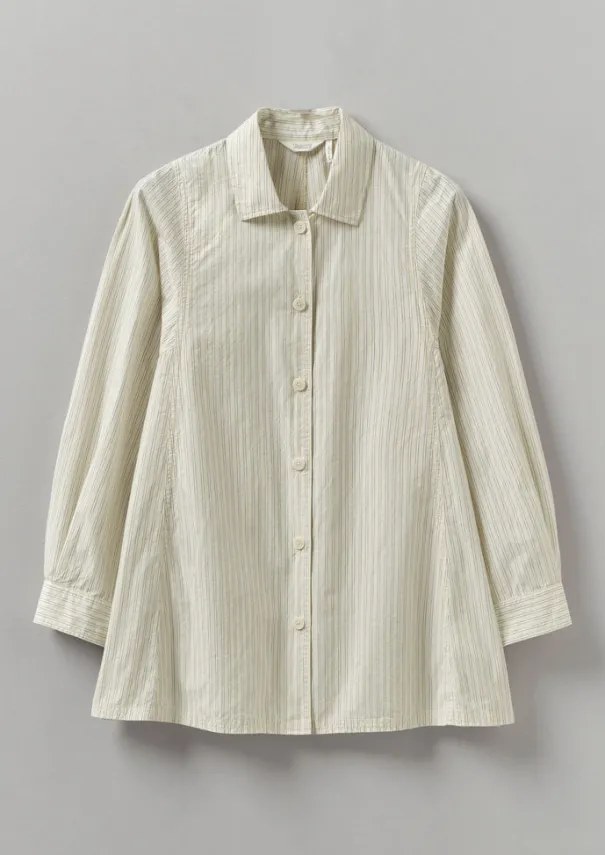 Dash Stripe Cotton Shirt Women Shirts|Tops & Tees