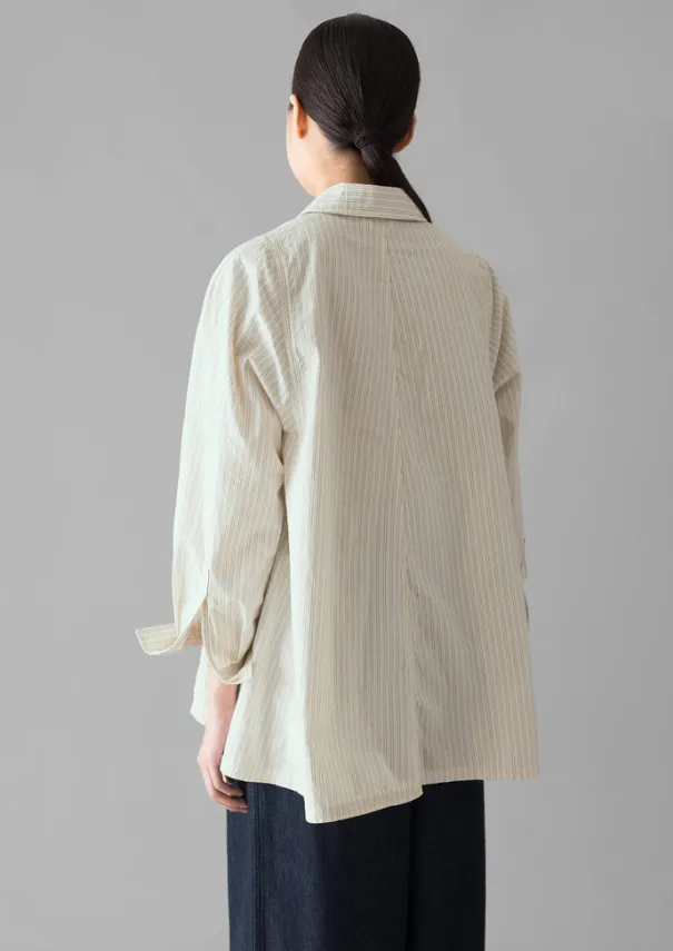 Dash Stripe Cotton Shirt Women Shirts|Tops & Tees
