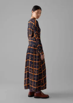 Sale Diamond Dot Print Fluid Dress Women Dresses