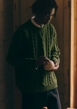 Donegal Wool Cable Sweater Knitwear