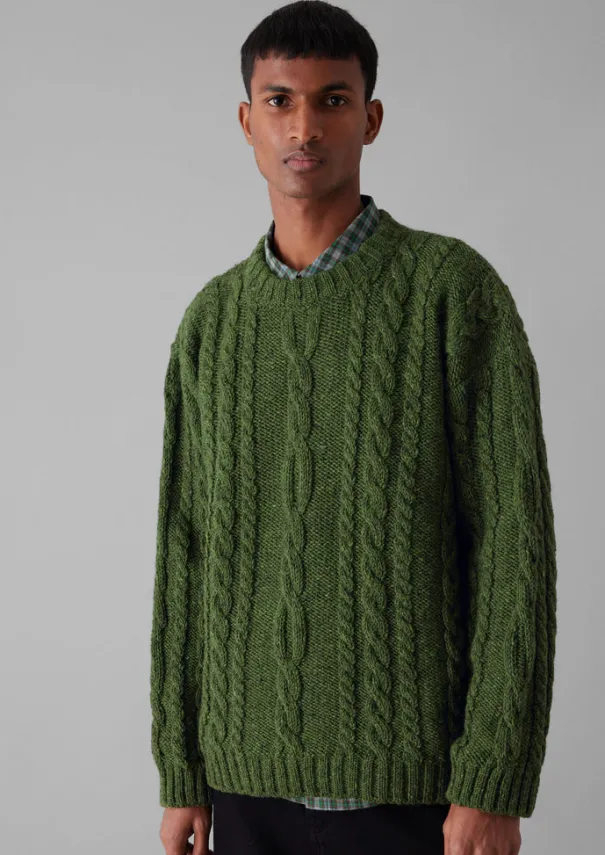 Donegal Wool Cable Sweater Knitwear