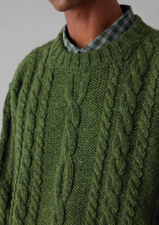 Donegal Wool Cable Sweater Knitwear