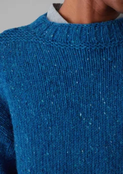 Hot Donegal Wool High Neck Easy Sweater Knitwear