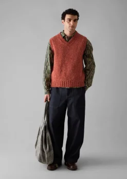 Outlet Donegal Wool Knitted Tank Knitwear