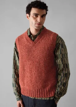 Outlet Donegal Wool Knitted Tank Knitwear