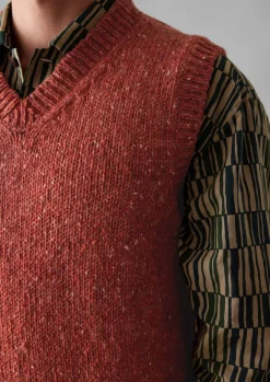Outlet Donegal Wool Knitted Tank Knitwear