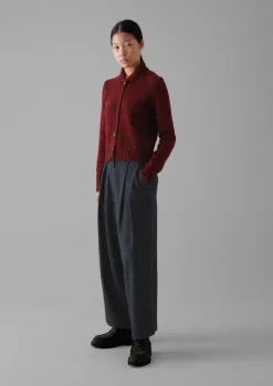 Online Donegal Wool Round Collar Cardigan Women Knitwear