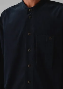 Dropped Shoulder Organic Cord Grandad Shirt Cord|Shirts