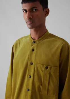 Discount Dropped Shoulder Organic Cord Grandad Shirt Cord|Shirts