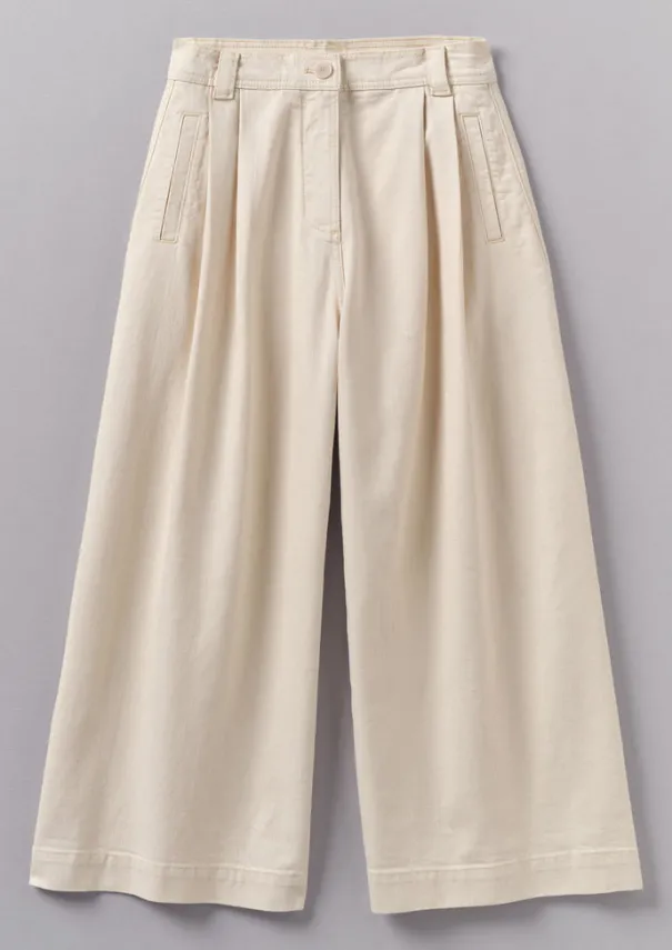 Sale Denim Pleat Front Trousers Women Denim|Jeans