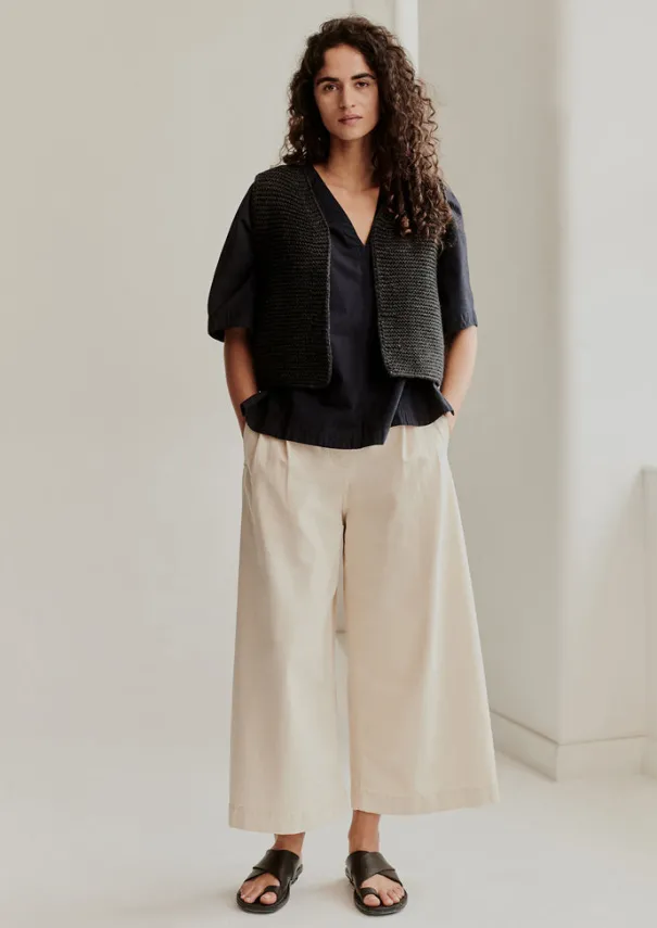 Sale Denim Pleat Front Trousers Women Denim|Jeans