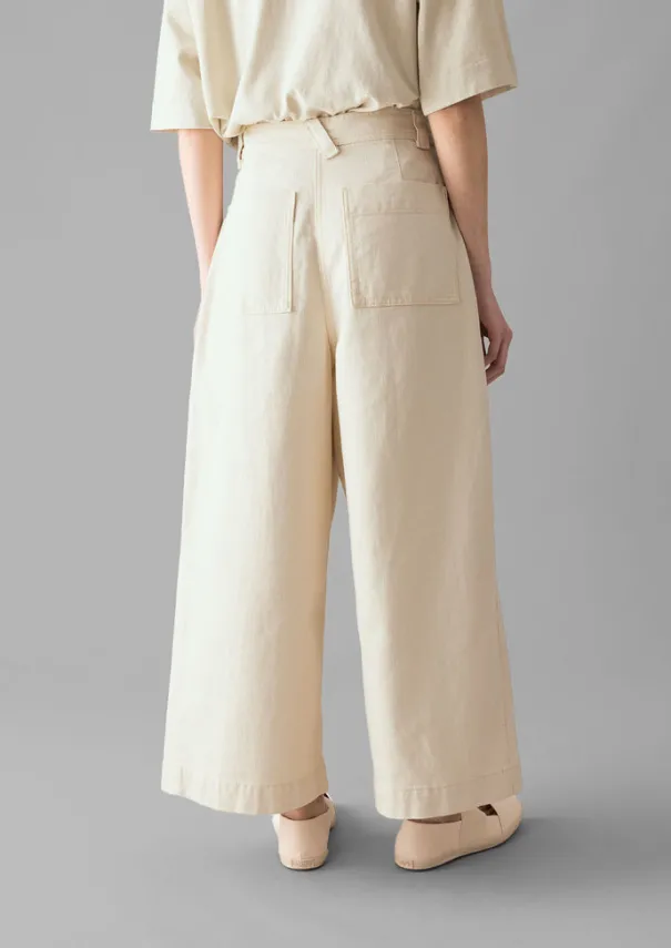 Sale Denim Pleat Front Trousers Women Denim|Jeans