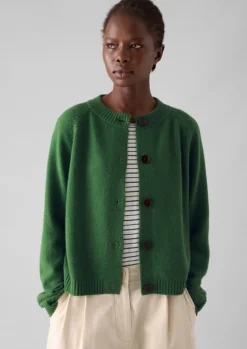 New Eden Wool Cashmere Raglan Cardigan Women Cashmere|Knitwear