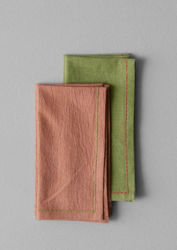 Discount Embroidered Cotton Linen Napkin Set Textiles|Tableware