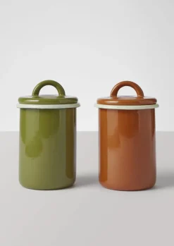 Sale Enamel Storage Jar Kitchen