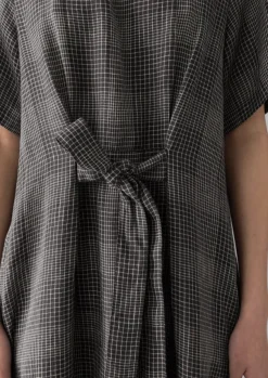 Outlet Etched Check Linen Dress Women Linen|Loungewear