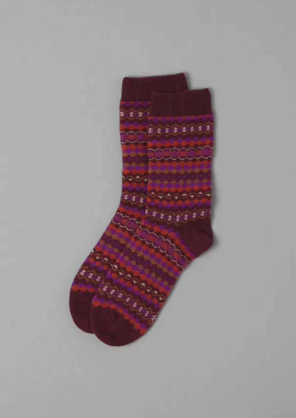 Clearance Fair Isle Wool Socks Women Socks & Tights