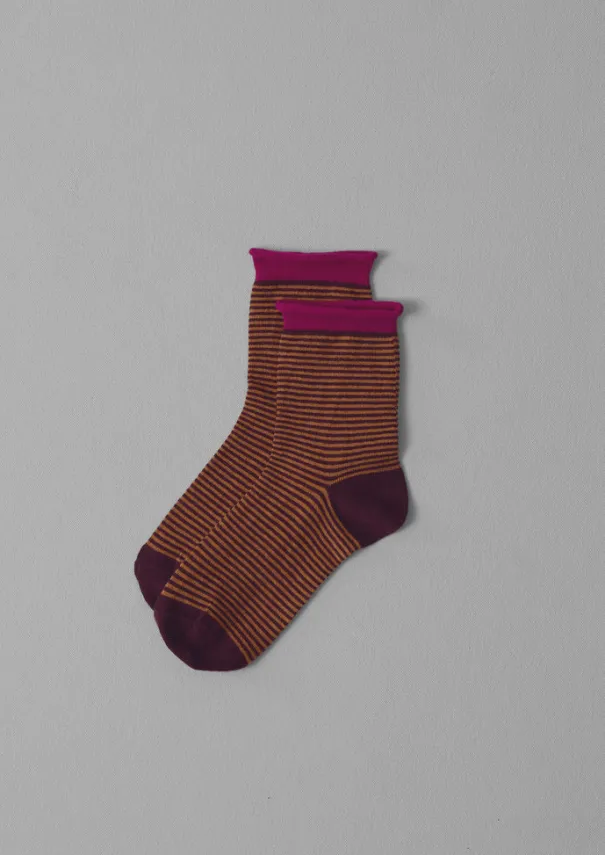 Outlet Fine Stripe Cotton Cashmere Socks Women Socks & Tights|Cashmere