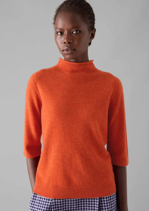 Best Fine Wool Cashmere Half Sleeve Sweater Women Cashmere|Knitwear