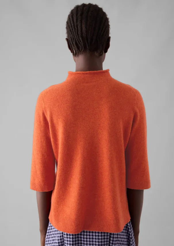 Best Fine Wool Cashmere Half Sleeve Sweater Women Cashmere|Knitwear