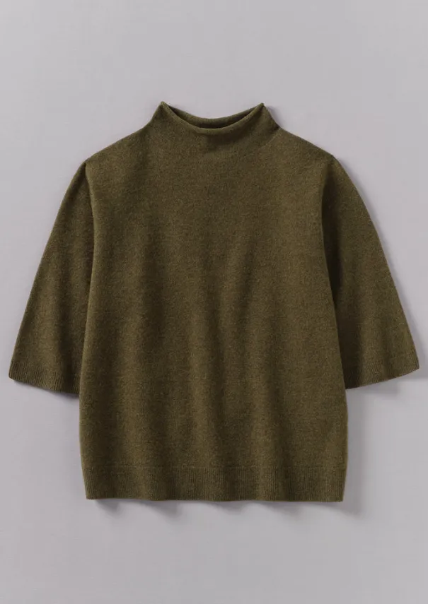New Fine Wool Cashmere Half Sleeve Sweater Women Cashmere|Knitwear