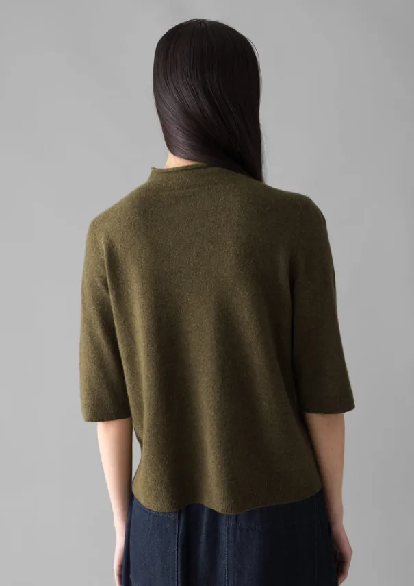 New Fine Wool Cashmere Half Sleeve Sweater Women Cashmere|Knitwear