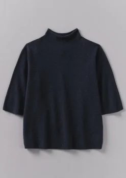 Fine Wool Cashmere Half Sleeve Sweater Women Cashmere|Knitwear