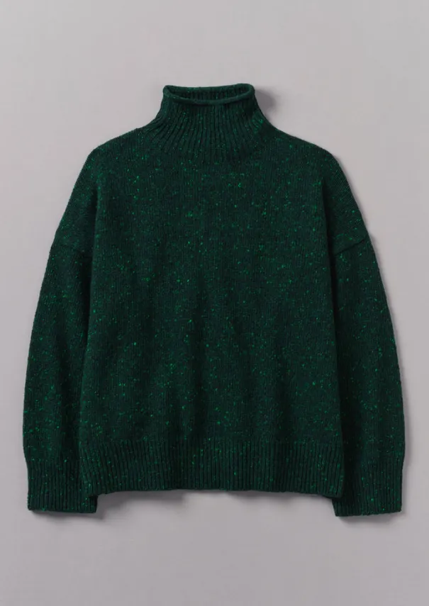 Best Flecky Wool Cashmere High Neck Sweater Women Cashmere|Knitwear