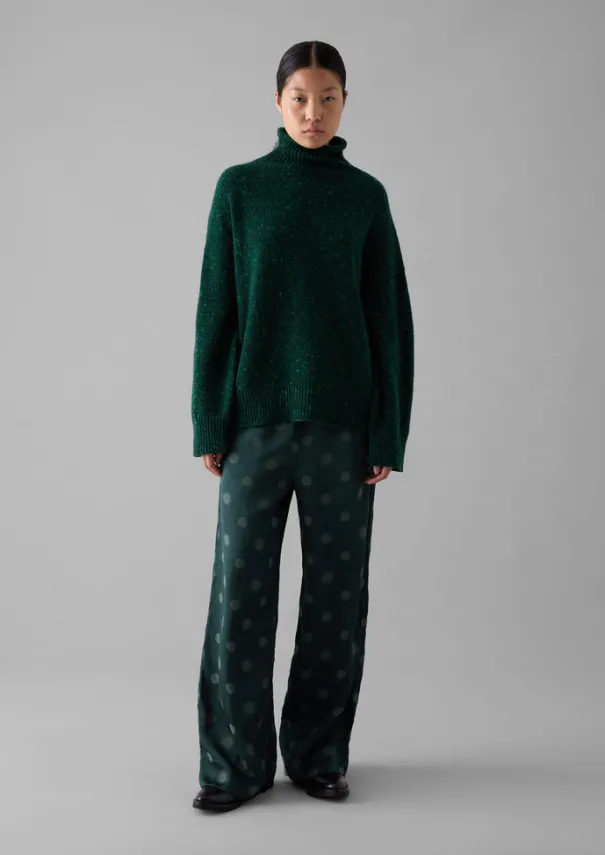Best Flecky Wool Cashmere High Neck Sweater Women Cashmere|Knitwear